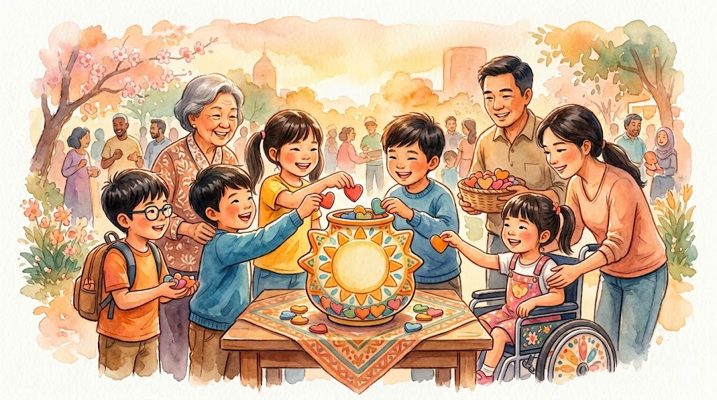 璨陽協會團隊成員與服務對象合影，展現溫暖互助的服務精神